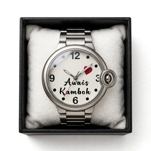 Customized Pair of Couple Hand Watches – Gold & Silver