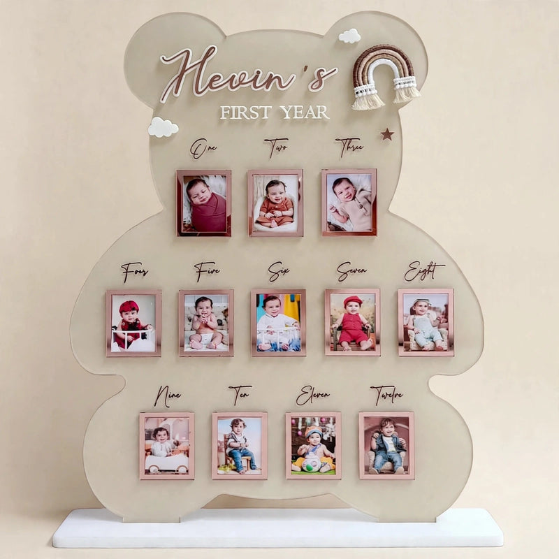 Acrylic 12 Month Baby Sign - 12x12 Inches | DYO