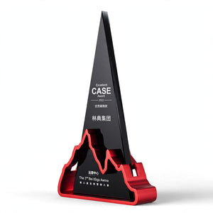 Black Crystal Triangle Mountain Trophy – Custom Corporate Achievement Award | Pakistan