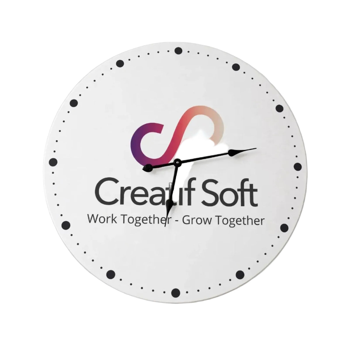 Personalized White Acrylic Wall Clock 30x30 – Custom Name & Design | Home Decor Pakistan