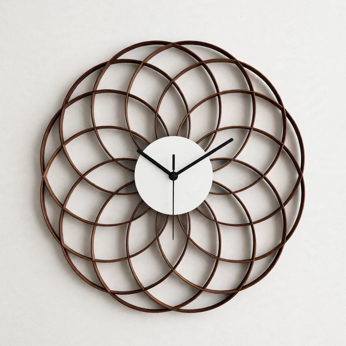 Custom Flower Design Acrylic Wall Clock