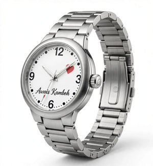 Personalized Photo & Name Watch with Display Stand – Custom | Gift Pakistan
