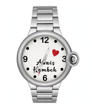 Personalized Photo & Name Watch with Display Stand – Custom | Gift Pakistan