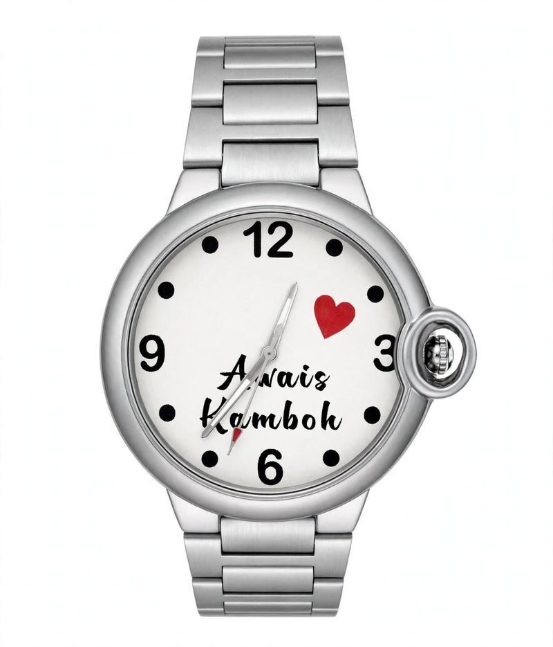 Personalized Photo & Name Watch with Display Stand – Custom | Gift Pakistan