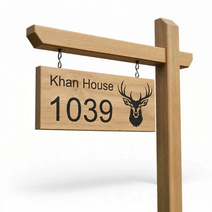 Personalized Akhrot Wood Name Plate 12×6 | Custom Engraved