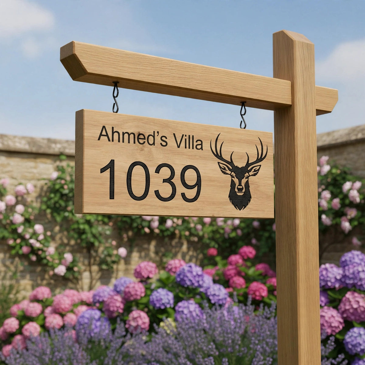 Personalized Akhrot Wood Name Plate 12×6 | Custom Engraved