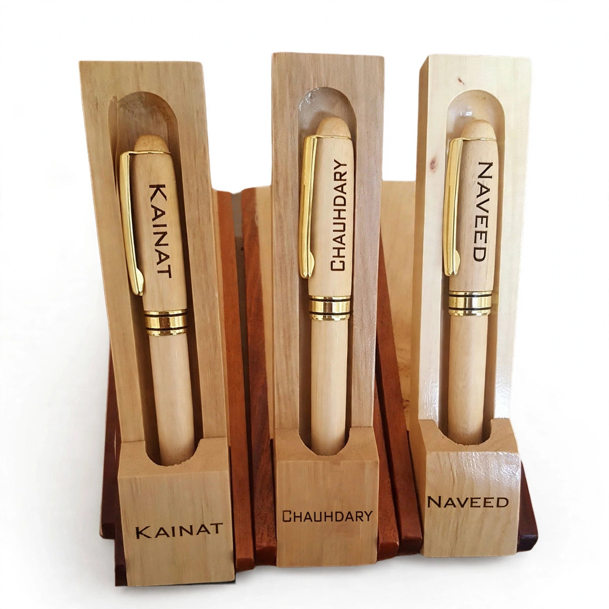 Personalized Engraved Wooden Pen with Custom Wooden Box – Custom Name & Logo | Gift Pakistan