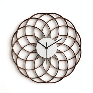 Custom Flower Design Acrylic Wall Clock
