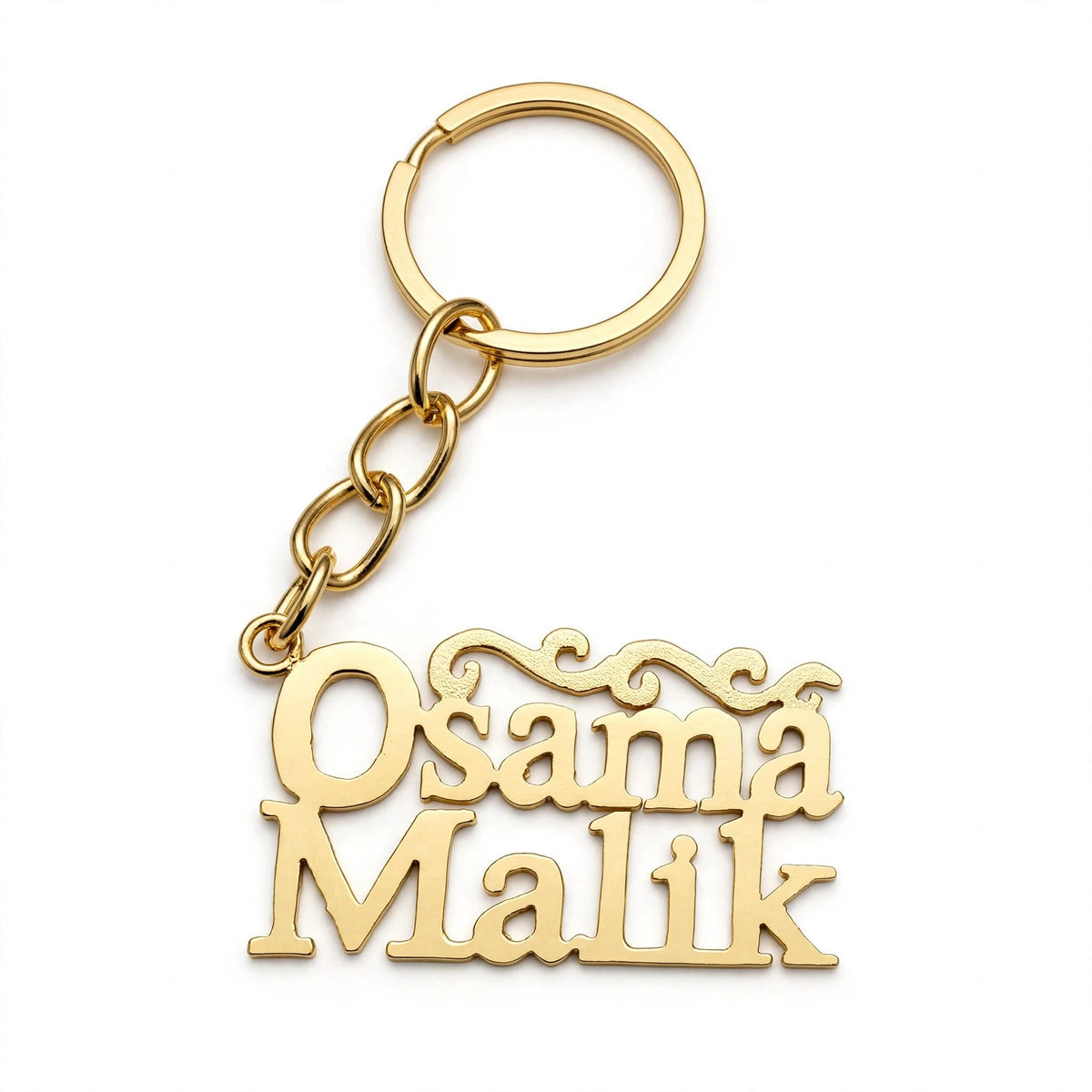 Personalized Name Metalic Keychain