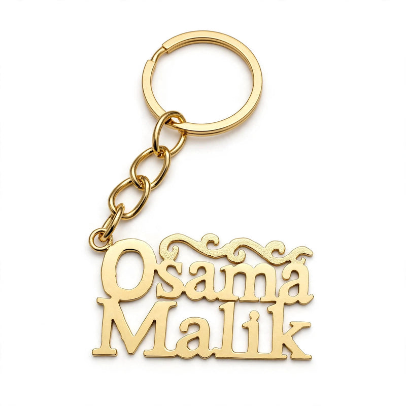 Personalized Name Metalic Keychain