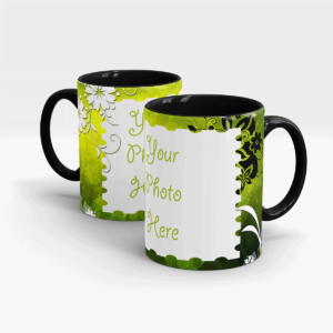 Elegant Green Custom Mug-Black