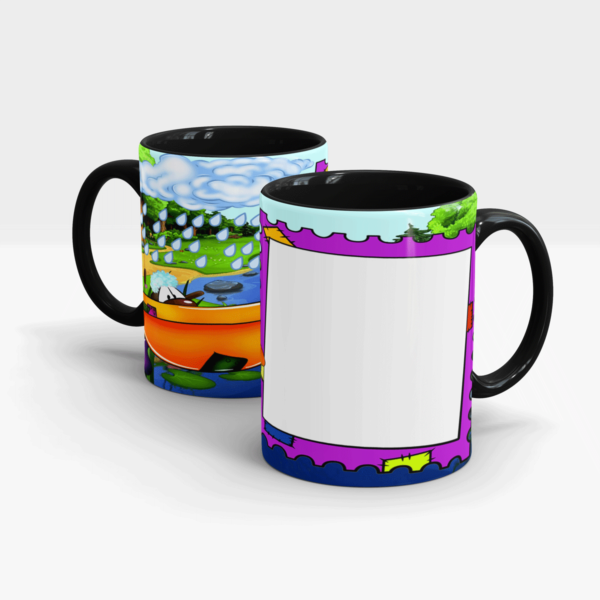 Custom Printed Mug for Kids-Black