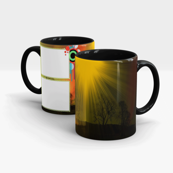 Sunshine Series Custom Printed Gift Mug-Black