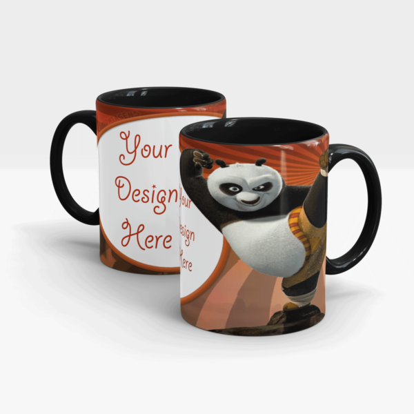 Kung fu Panda Custom Printed Gift Mug-Black