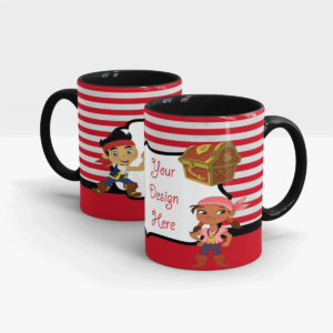 Treasure Hunter Custom Printed Mugs for Kids-Black