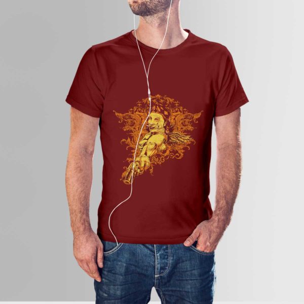 Red Indian T Shirt Maroon