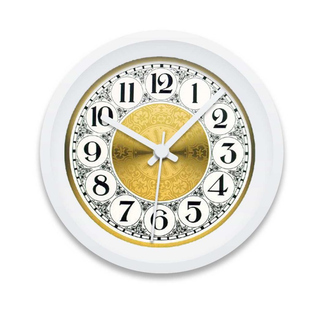 Blue Flowers Custom Printed Wall Clock Design Your Own Online gift