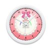 Pink girly owl design your own wall clock gift for girls