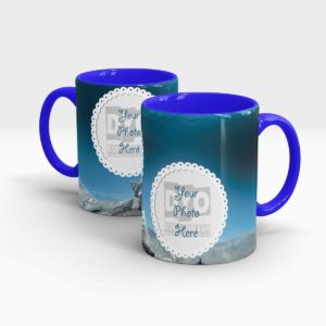 Blue Colored Customized Coffee Mug