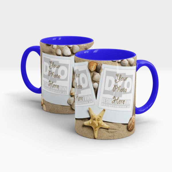 Sand and Sea Shells Personalized Coffee Mug