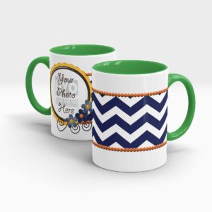Horizontal Blue Stripes Custom printed Gift Mug