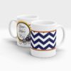 Horizontal Blue Stripes Custom printed Gift Mug