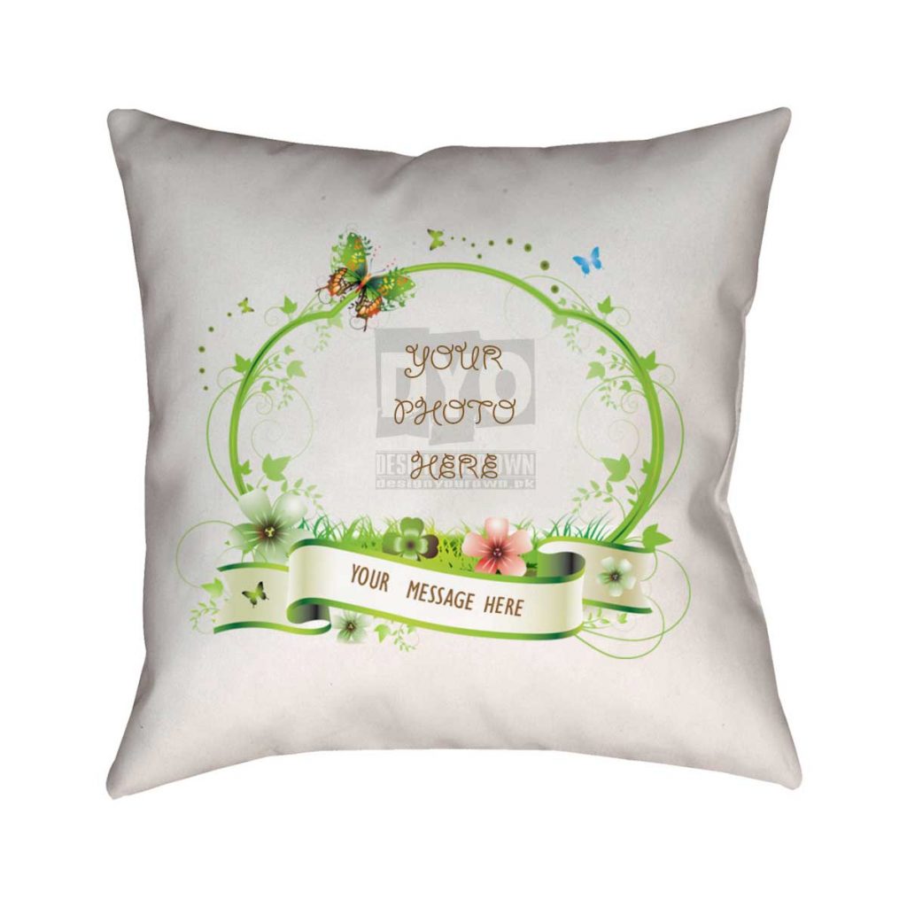 Photo and Caption Custom Cushion Design Your Own