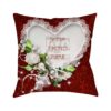 White Roses and Heart Gift Cushion for Valentine