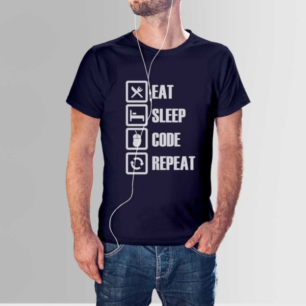 Design Your Own Programmer T Shirts Navy Blue