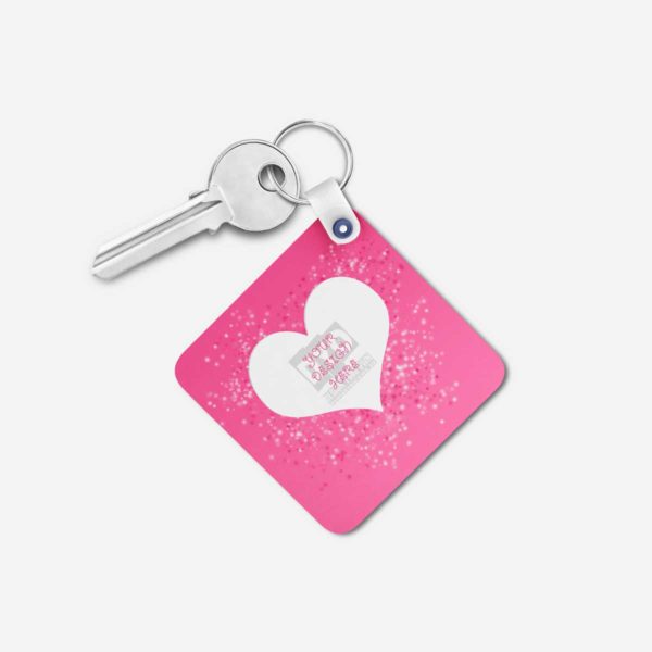 Valentines Day Gift Personalized Wooden Key Chain (KC-MDF-VAL-02)
