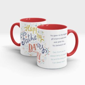 Fathers Day Gift Mug-Red