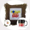 Worlds Best Dad Gift Combo (Cushion + Magic Mug + Key chain)