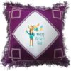Happy Father's Day Fancy Maroon Gift Cushion