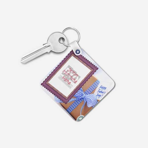 Design Your Own Happy Father's Day Customized Gift Keychain