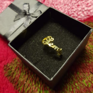 DEsign your own personalized gold/silver plated ladies ring