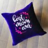 Best mom ever - mothers day gift pillow, velvet embroidery cushion