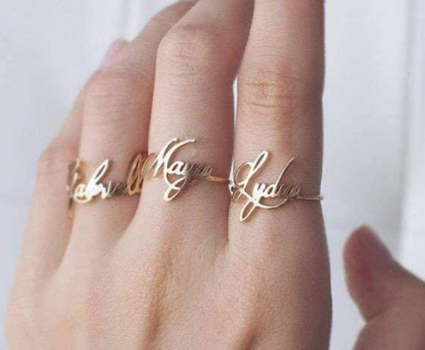 Personalized Ladies Name Ring