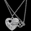 Best Friend Key Heart Necklace