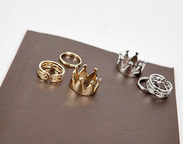 Crown Mid Fingers Ring