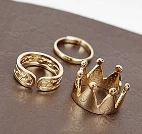 Crown Mid Fingers Ring
