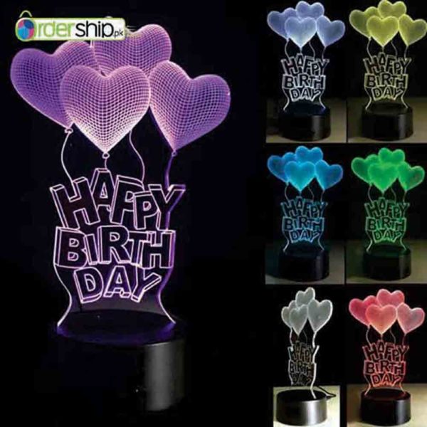 Romantic personalized Happy Birthday Gift Lamp