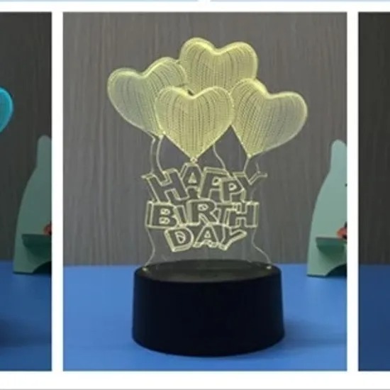 Romantic personalized Happy Birthday Gift Lamp