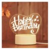 Romantic personalized Heart Shape Happy Birthday Gift Lamp
