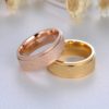 6MM Stainless Steel Frosted Ring for Women Couple Wedding Band Ring