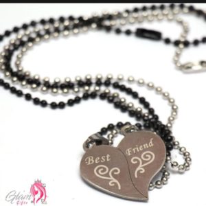 Fashion Jewelry Best Friend Pair of 2 Locket Heart Pendant Necklace for Girls