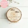 Personalized Wooden Ring Holder Customized Initials and Date Engraved