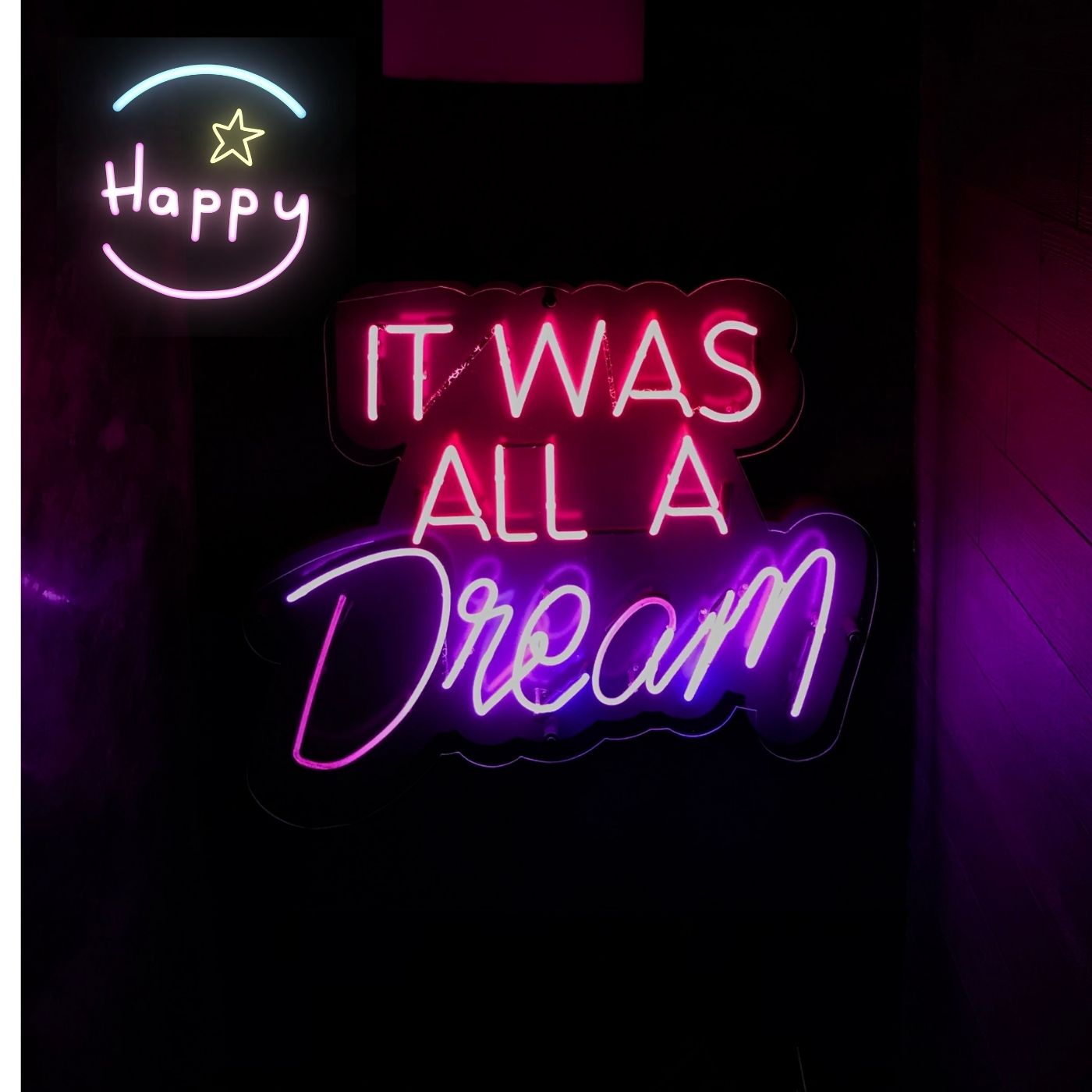 Happy Birthday in Heart Border LED Neon Sign