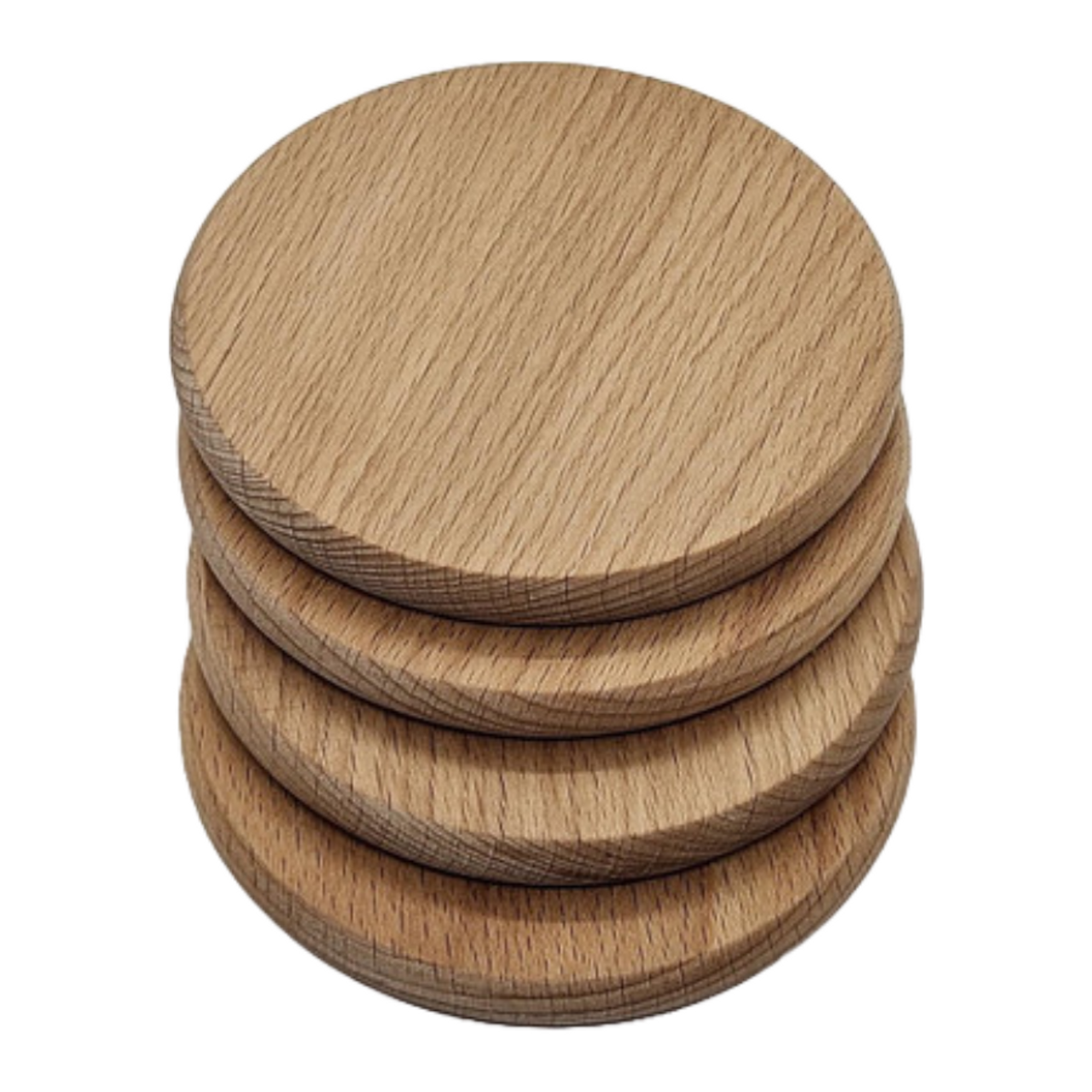 Customized Wooden Coaster, Coasters, Tea, Coffee, Name, Text Solid Beach Wood Coasters - Round