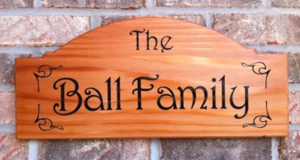 Design Your Own Personalized Outdoor Wooden Name Plate