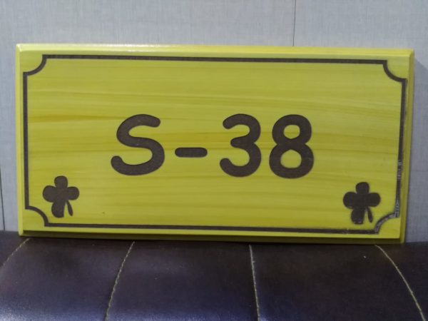 Personalized Outdoor Wooden Name Plate
